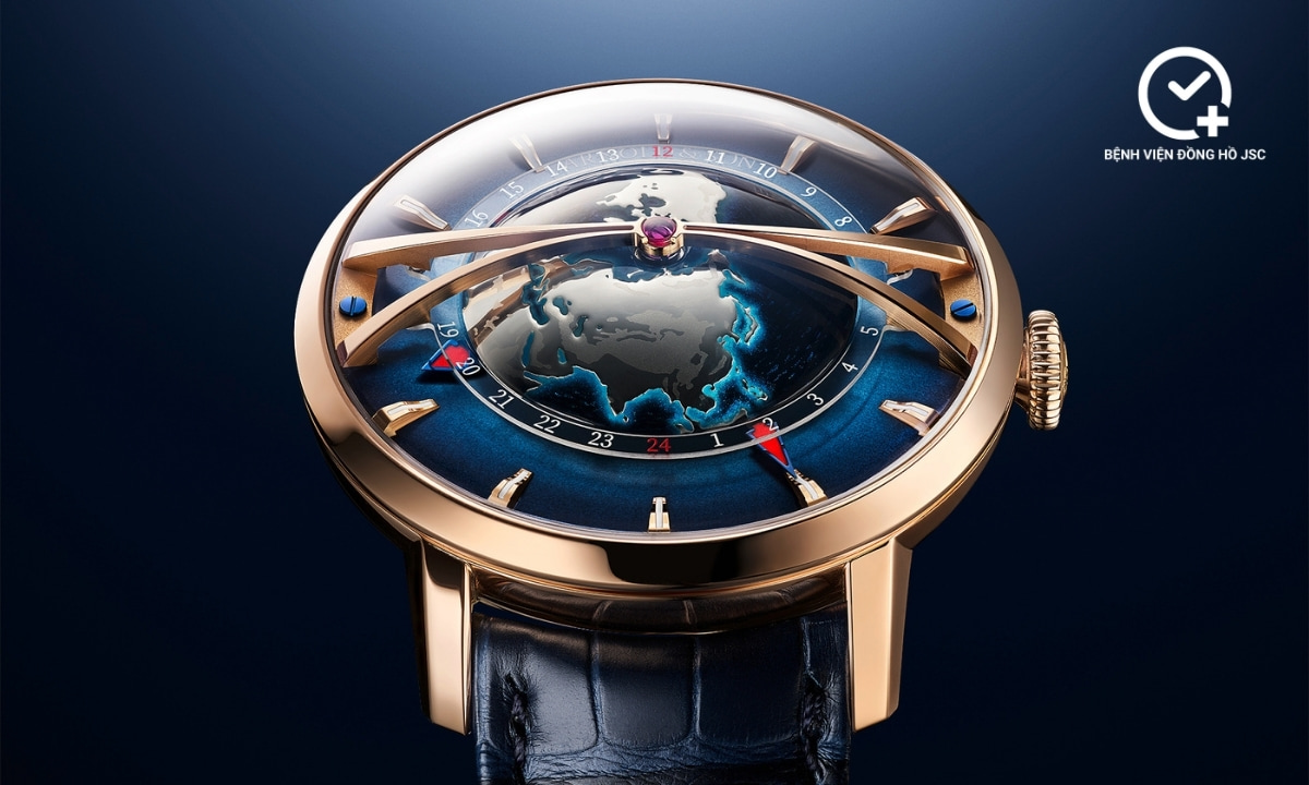 đồng hồ Arnold & Son giúp xem được múi giờ GMT