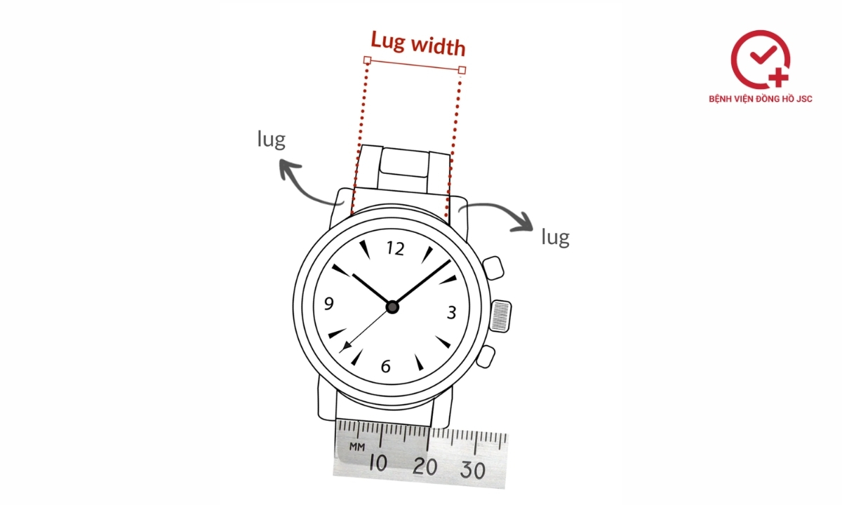 hướng dẫn cách đo lugs cho đồng hồ đeo 