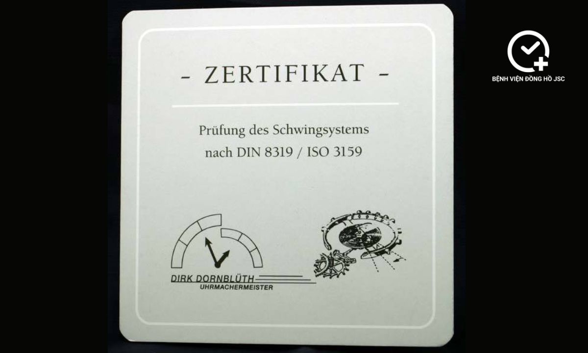 chứng nhận chronometer ISO 3159