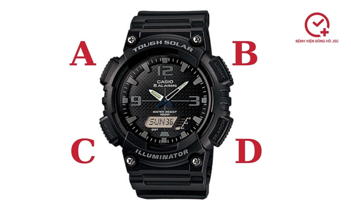 cách chỉnh giờ đồng hồ casio tại nhà