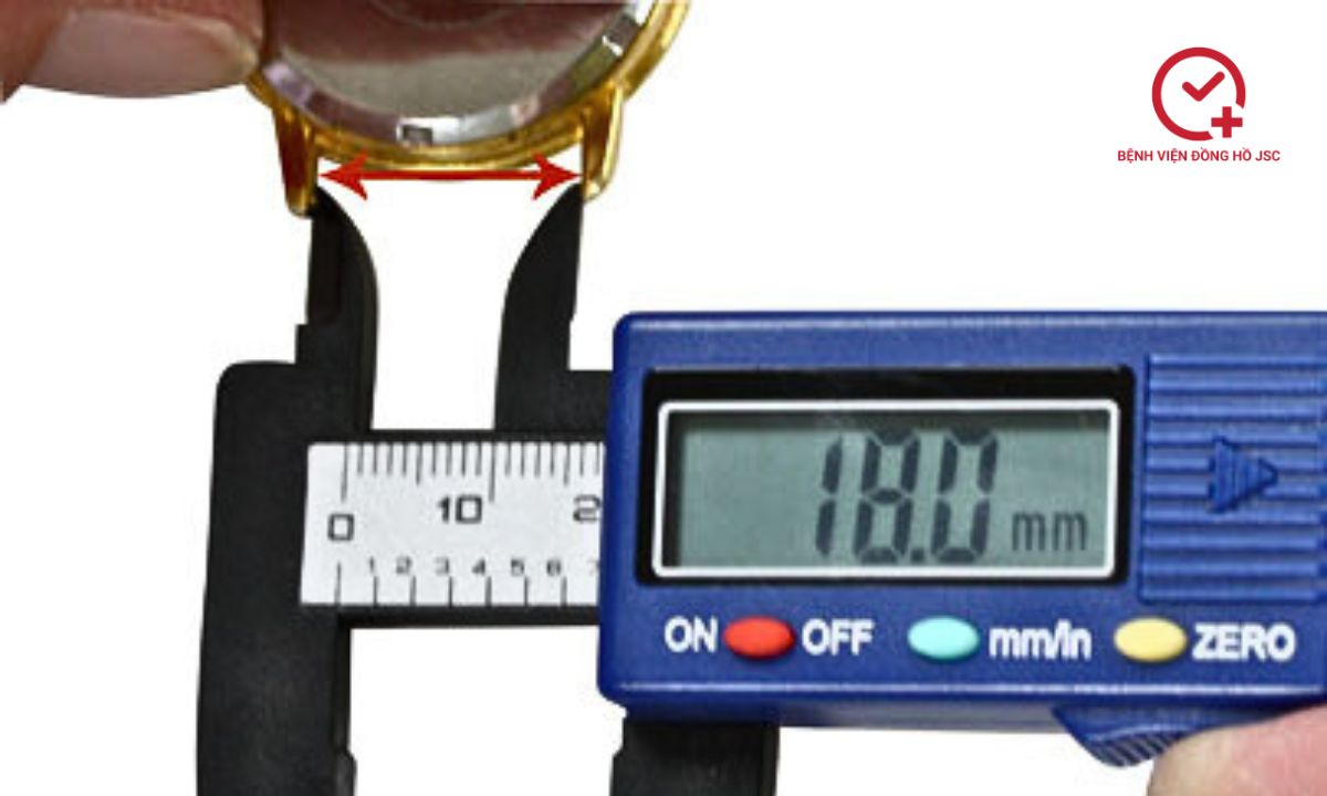 đo kích thước dây khi thay dây đồng hồ