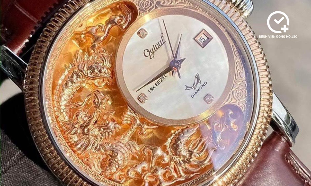 dòng đồng hồ ogival 18k gold