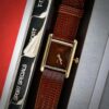 Đồng Hồ Must de CARTIER Tank Burgundy dial