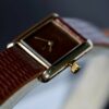 Đồng Hồ Must de CARTIER Tank Burgundy dial