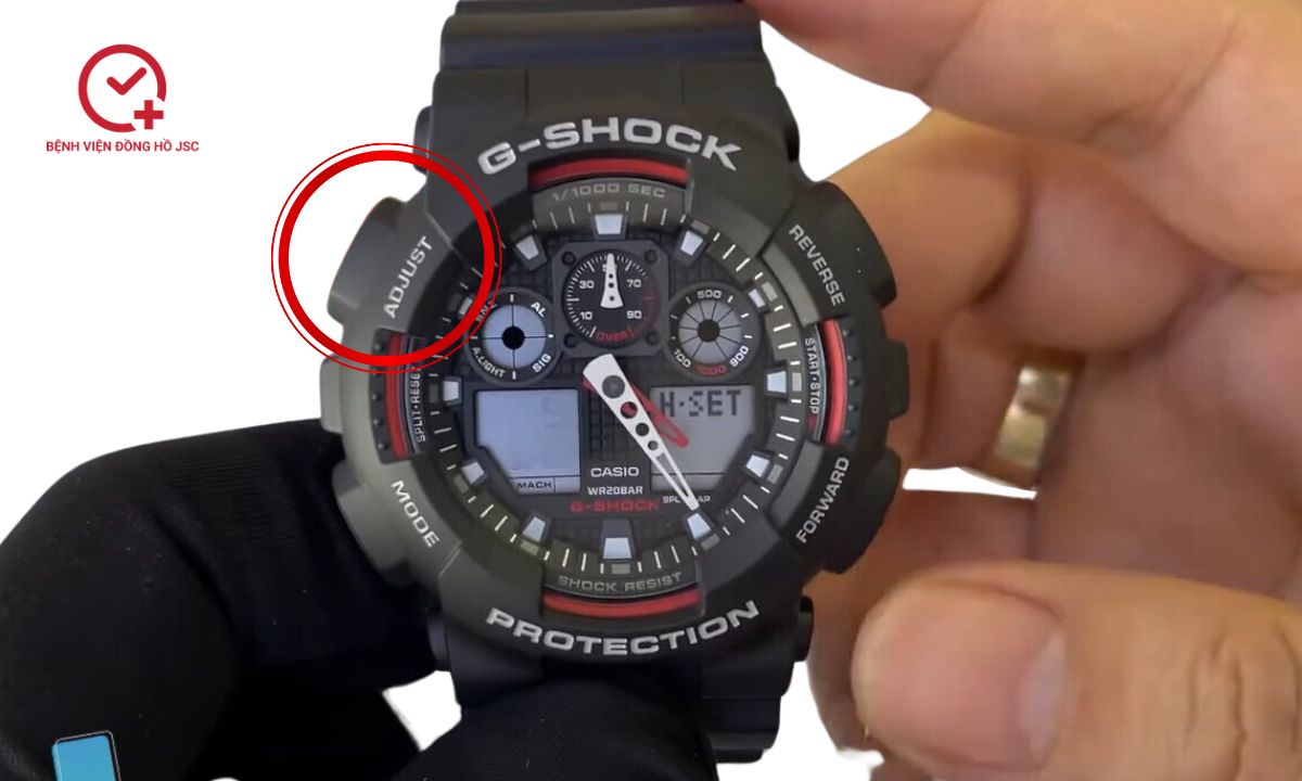 bước 1 chỉnh kim đồng hồ g shock