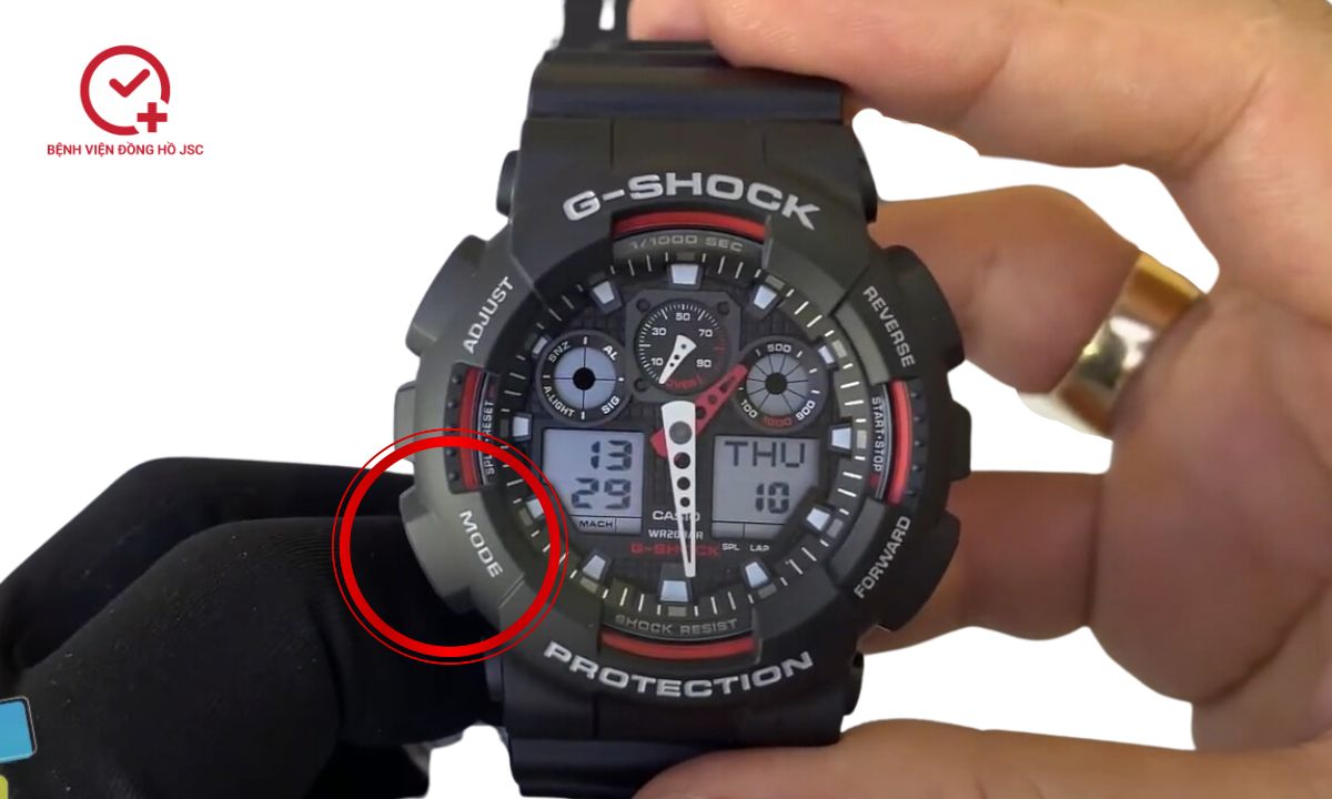 bước 4 khi chỉnh kim đồng hồ g shock