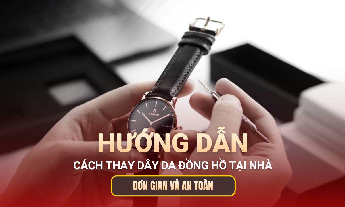 Cách thay dây da đồng hồ tại nhà đơn giản, an toàn