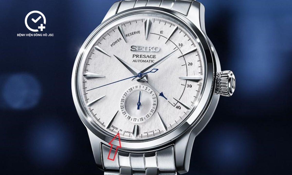 Ký hiệu nơi sản xuất và logo seiko