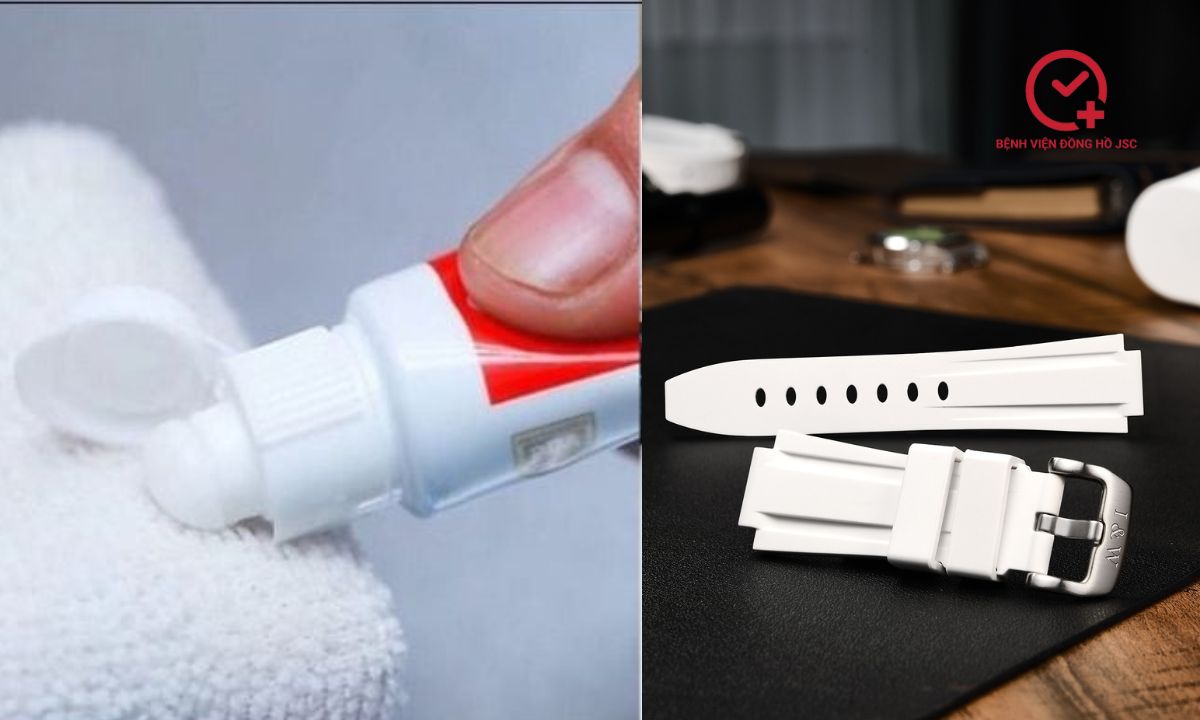 cách làm sạch dây đồng hồ silicon