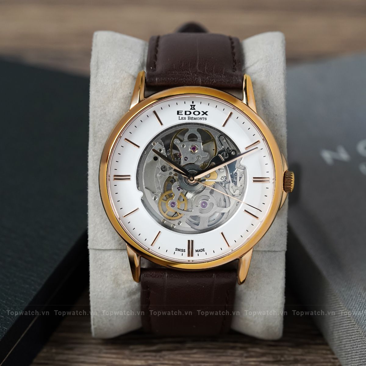 Đồng hồ Edox Les Bemonts Automatic skeleton 85300-37J-AID (85300 37J AID)
