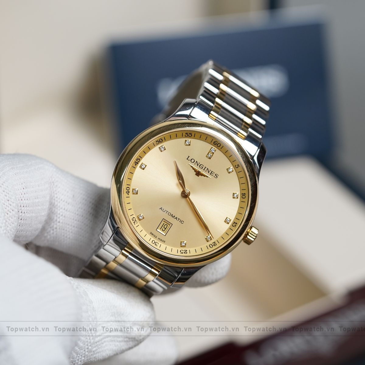 Đồng hồ Longines Master Collection Diamond DemiGold 18K – L2.628.5.37.7
