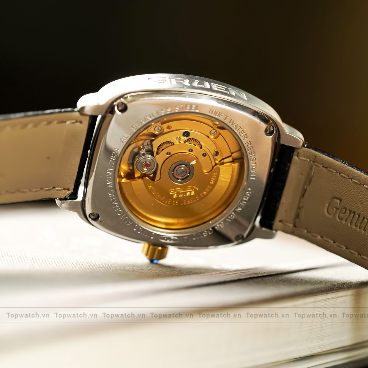 Đồng hồ Gruen Swiss 25 Jewels Automatic GSM014 274 2824 Men's Wristwatch Watch Two Tone