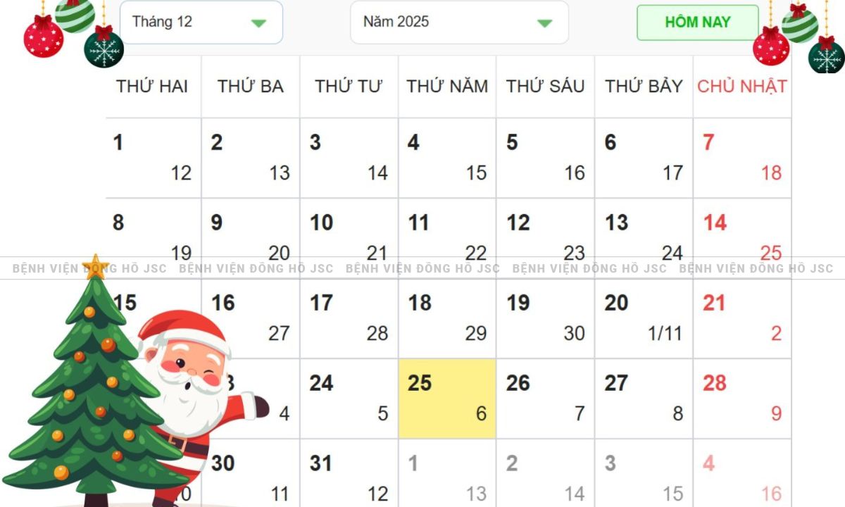 giáng sinh là ngày nào